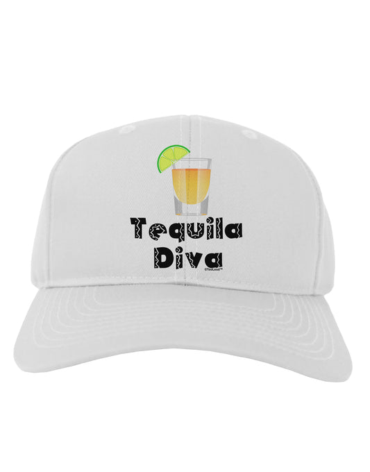 Tequila Diva - Cinco de Mayo Design Adult Baseball Cap Hat by TooLoud-Baseball Cap-TooLoud-White-One Size-Davson Sales