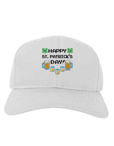 Pixel Happy St Patricks Day Adult Baseball Cap Hat-Baseball Cap-TooLoud-White-One Size-Davson Sales