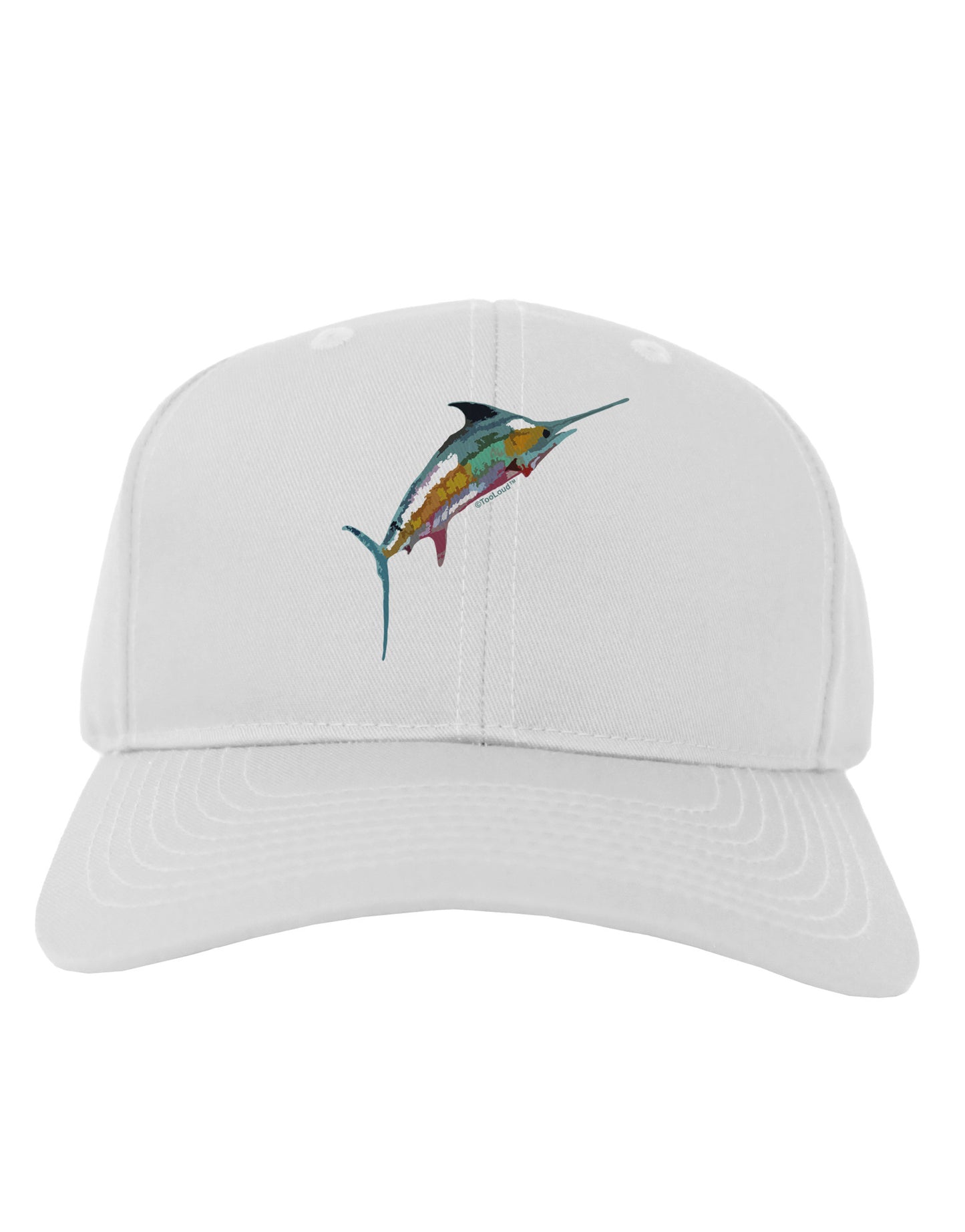 Colorful Vector Swordfish Adult Baseball Cap Hat-Baseball Cap-TooLoud-White-One Size-Davson Sales