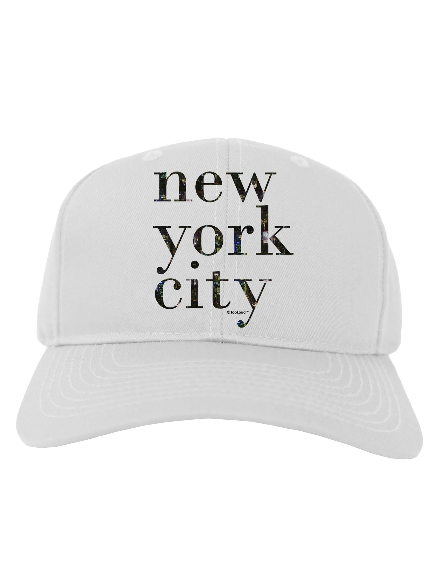 New York City - City Lights Adult Baseball Cap Hat by TooLoud-Baseball Cap-TooLoud-White-One Size-Davson Sales