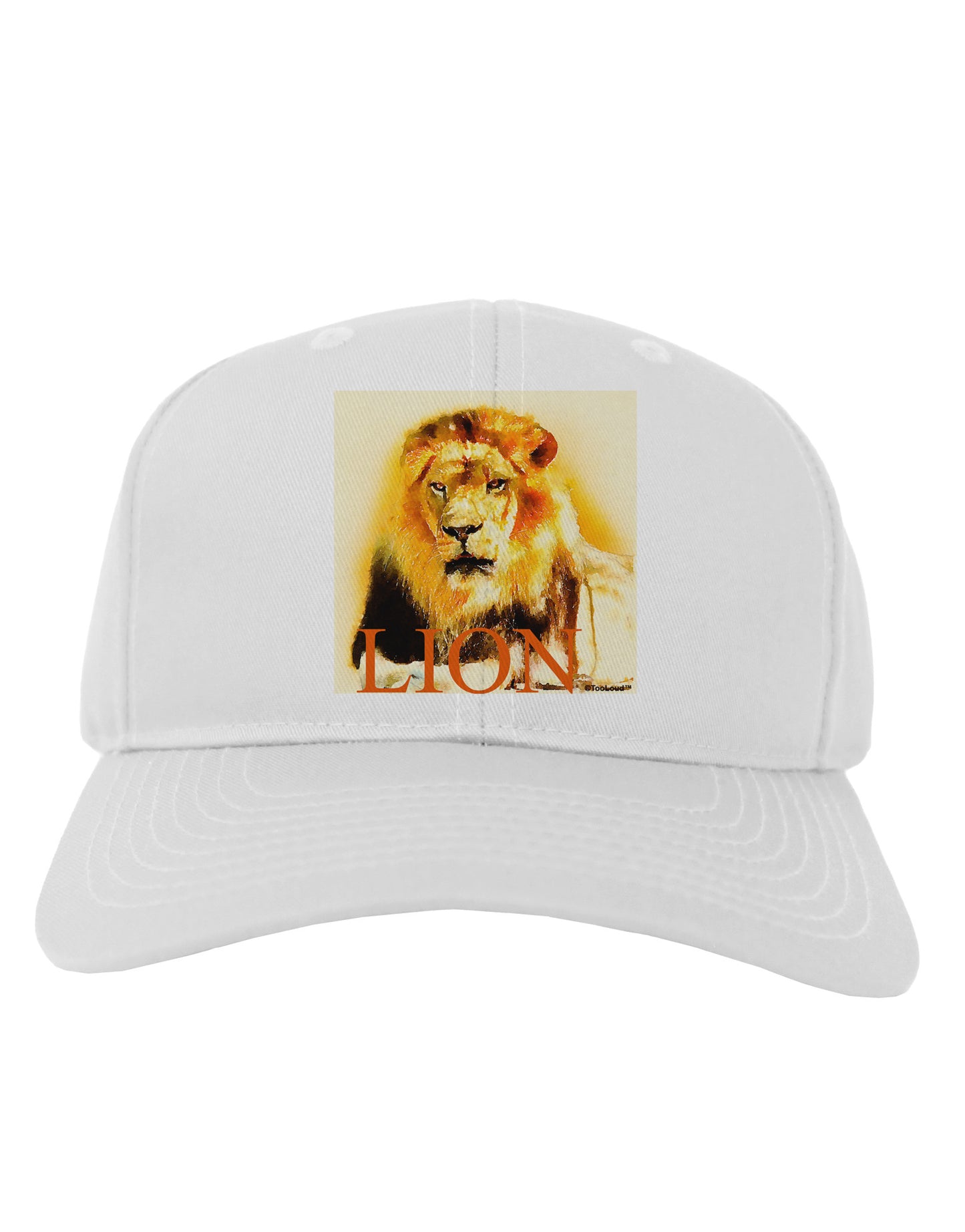 Lion Watercolor 4 Text Adult Baseball Cap Hat-Baseball Cap-TooLoud-White-One Size-Davson Sales