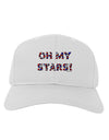 Oh My Stars Patriotic Design Adult Baseball Cap Hat by TooLoud-Baseball Cap-TooLoud-White-One Size-Davson Sales