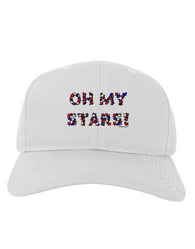 Oh My Stars Patriotic Design Adult Baseball Cap Hat by TooLoud-Baseball Cap-TooLoud-White-One Size-Davson Sales