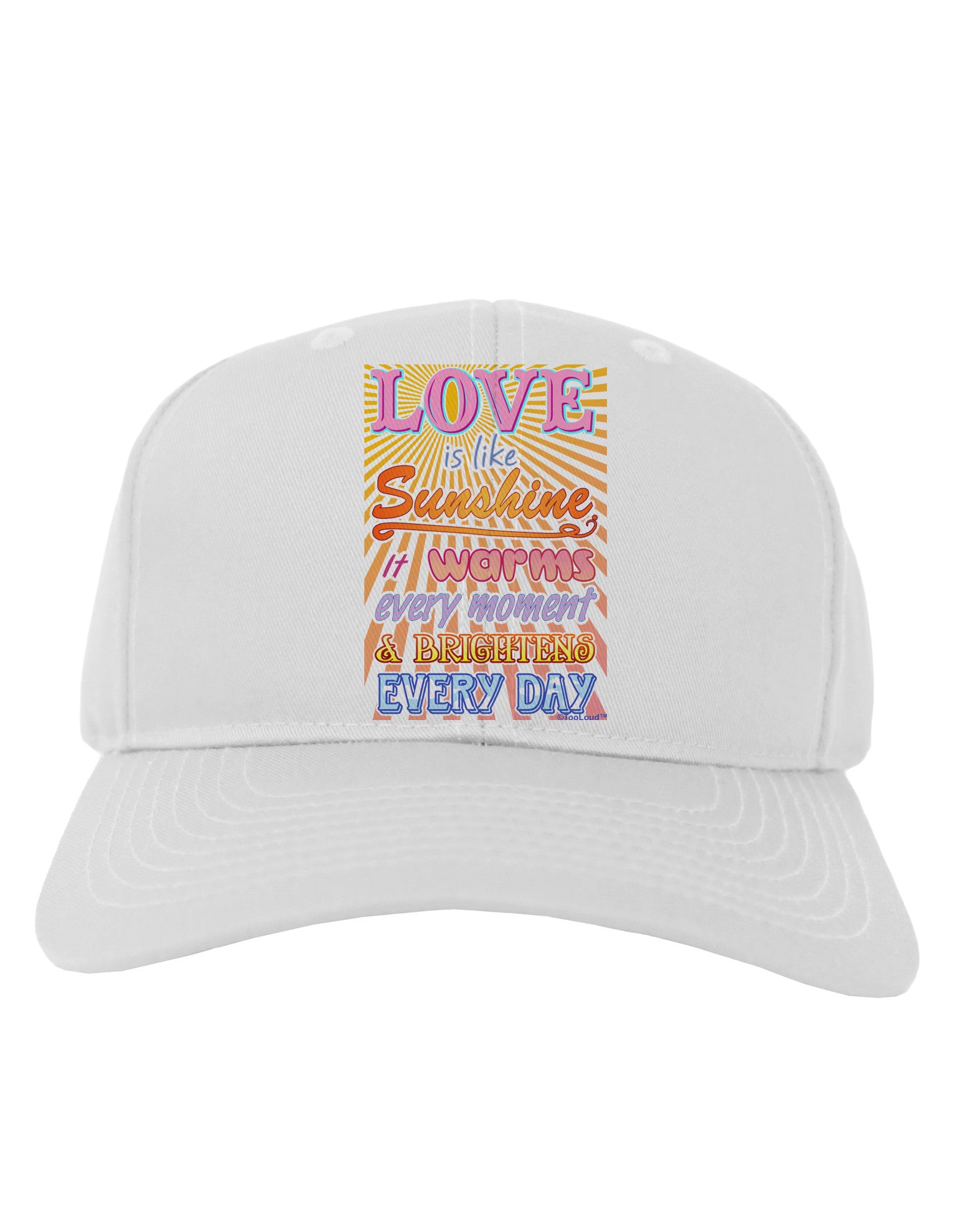 Love is like Sunshine - Sunburst Adult Baseball Cap Hat-Baseball Cap-TooLoud-White-One Size-Davson Sales