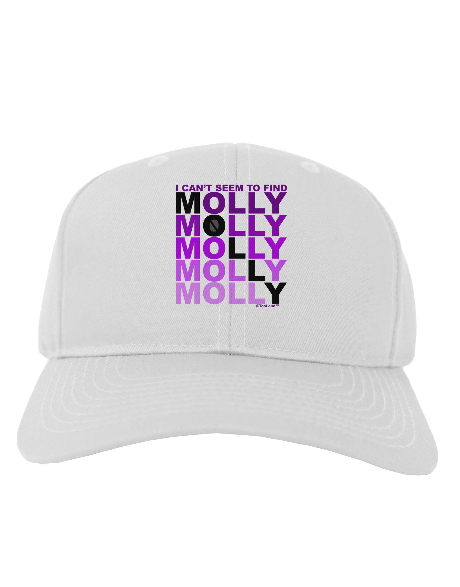 Find Molly Purple Adult Baseball Cap Hat-Baseball Cap-TooLoud-White-One Size-Davson Sales