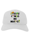 Feliz Cinco de Mayo - Fiesta Icons Adult Baseball Cap Hat by TooLoud-Baseball Cap-TooLoud-White-One Size-Davson Sales