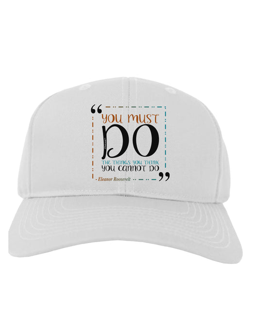 TooLoud You Must Eleanor R Adult Baseball Cap Hat-Baseball Cap-TooLoud-White-One Size-Davson Sales