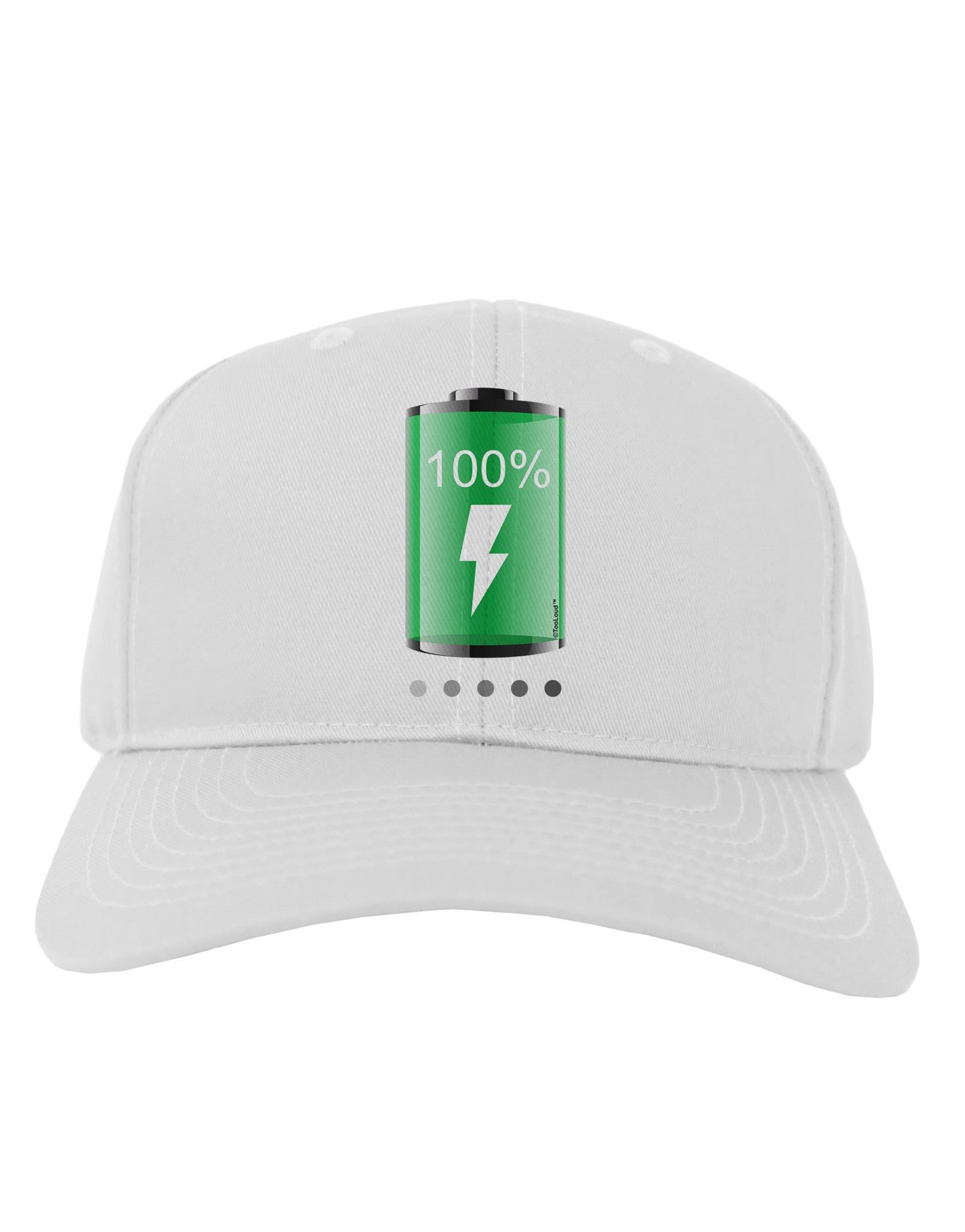 Full Energy 100 Percent Adult Baseball Cap Hat-Baseball Cap-TooLoud-White-One Size-Davson Sales