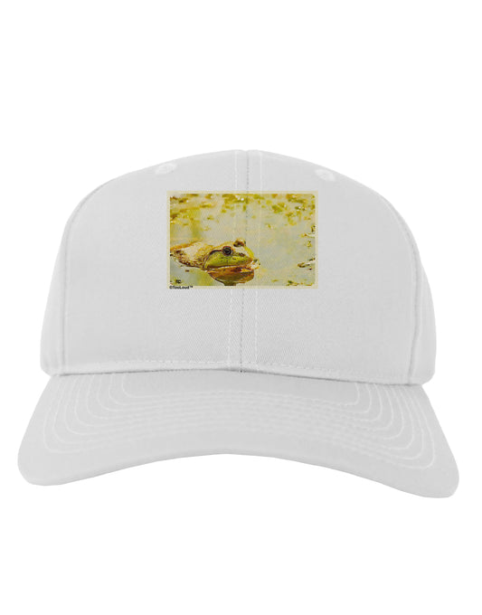 Bullfrog In Watercolor Adult Baseball Cap Hat by TooLoud-Baseball Cap-TooLoud-White-One Size-Davson Sales