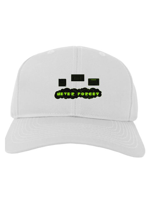 Never Forget Retro 80's Funny Adult Baseball Cap Hat by TooLoud-Baseball Cap-TooLoud-White-One Size-Davson Sales