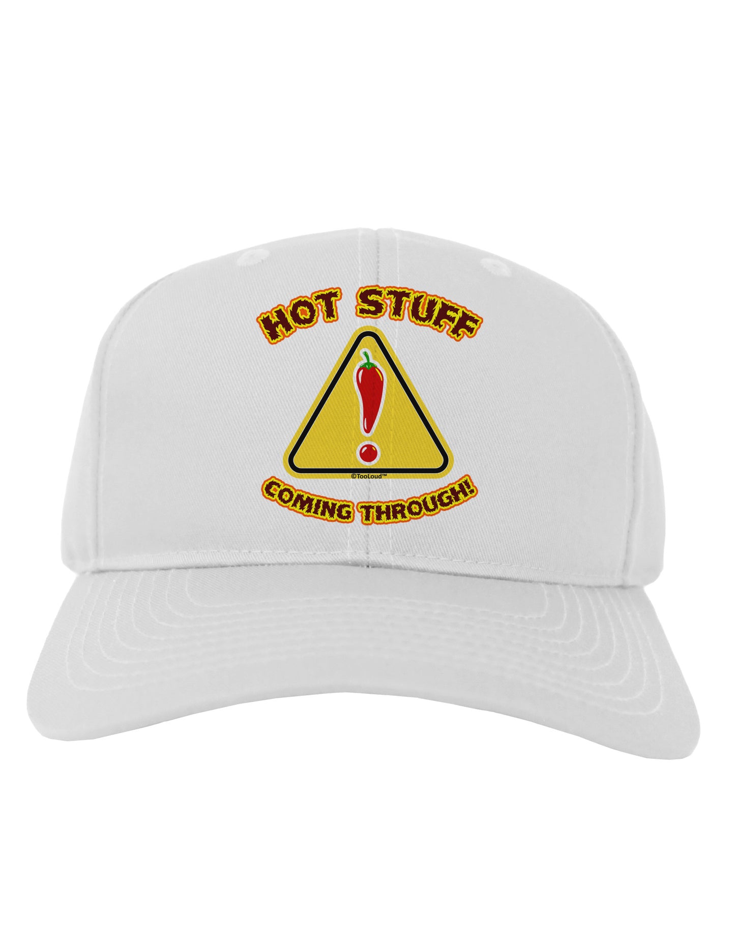 Hot Stuff Coming Through Adult Baseball Cap Hat-Baseball Cap-TooLoud-White-One Size-Davson Sales