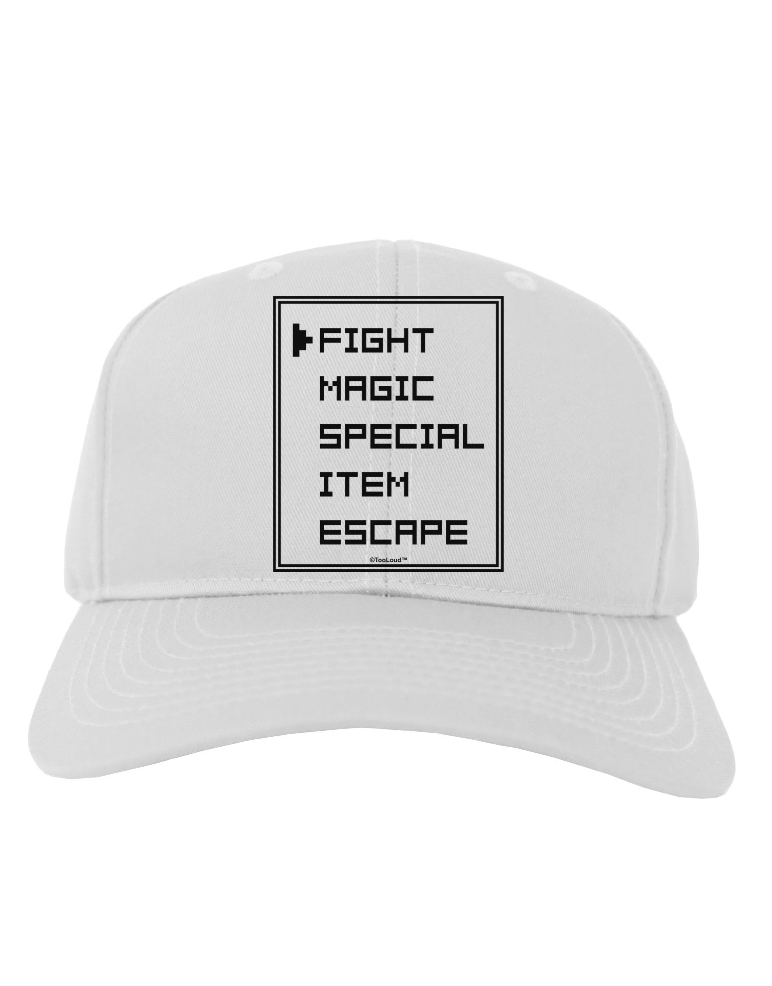 RPG Command Selection List Adult Baseball Cap Hat by TooLoud-Baseball Cap-TooLoud-White-One Size-Davson Sales