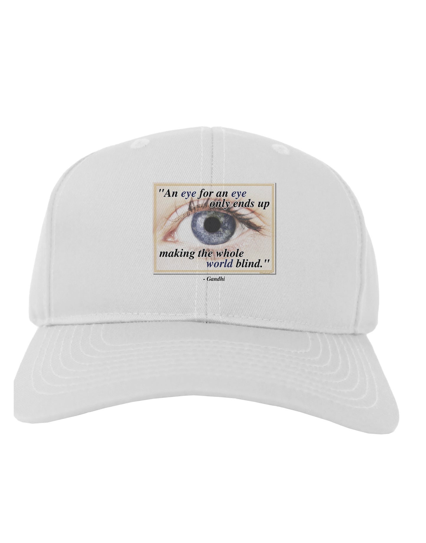 Eye For An Eye Gandhi Adult Baseball Cap Hat by TooLoud-Baseball Cap-TooLoud-White-One Size-Davson Sales