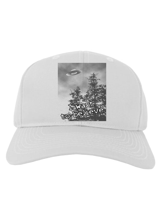 I Want to Believe - UFO Adult Baseball Cap Hat by TooLoud-Baseball Cap-TooLoud-White-One Size-Davson Sales