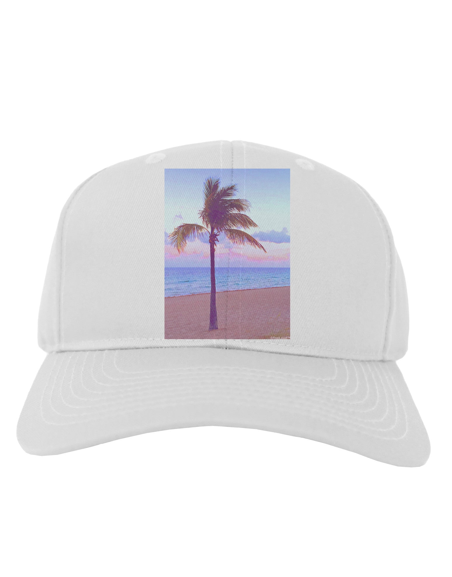 Palm Tree Beach Filter Adult Baseball Cap Hat-Baseball Cap-TooLoud-White-One Size-Davson Sales