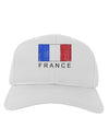 French Flag - France Text Distressed Adult Baseball Cap Hat by TooLoud-Baseball Cap-TooLoud-White-One Size-Davson Sales