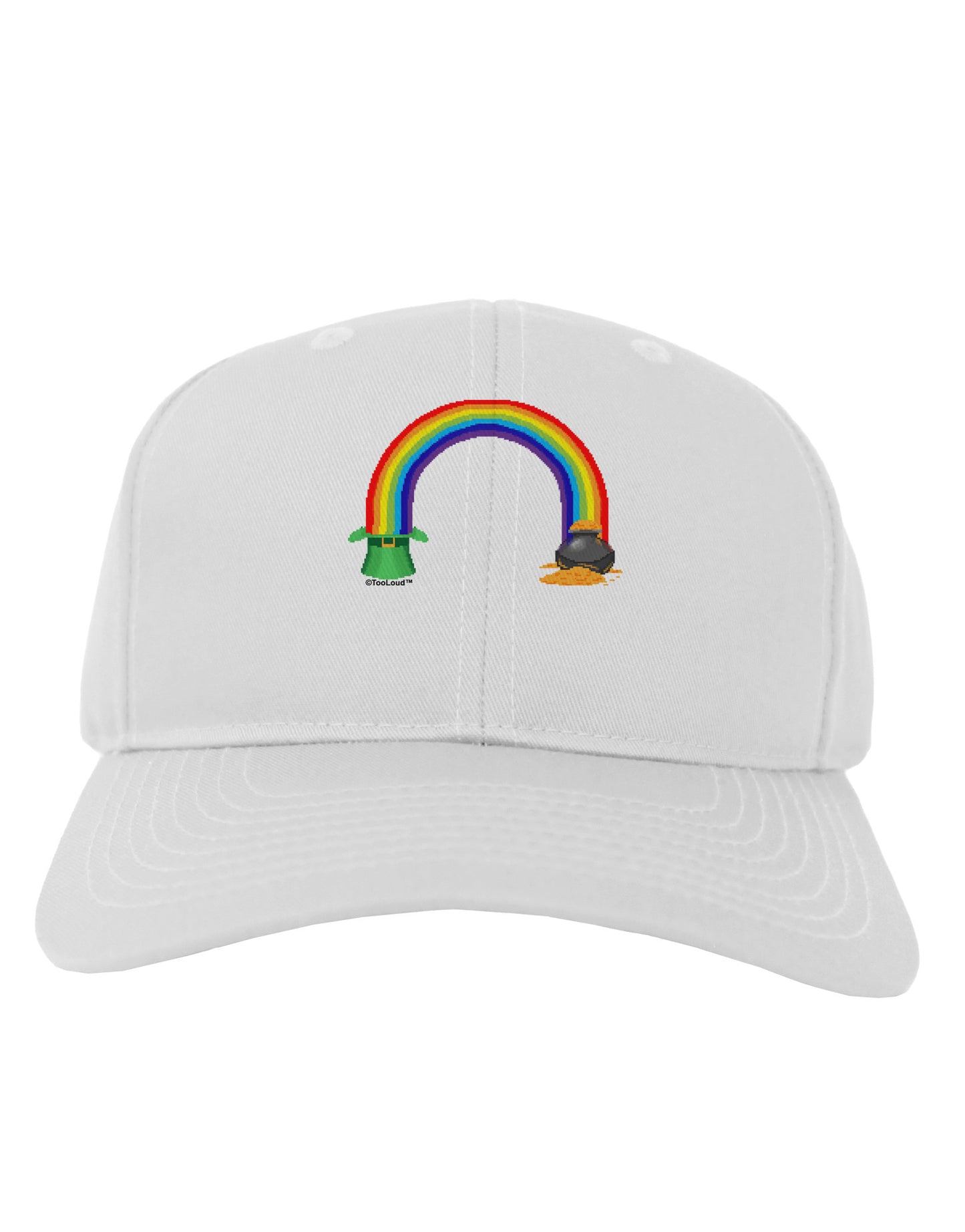 Pixel Pot of Gold Adult Baseball Cap Hat-Baseball Cap-TooLoud-White-One Size-Davson Sales