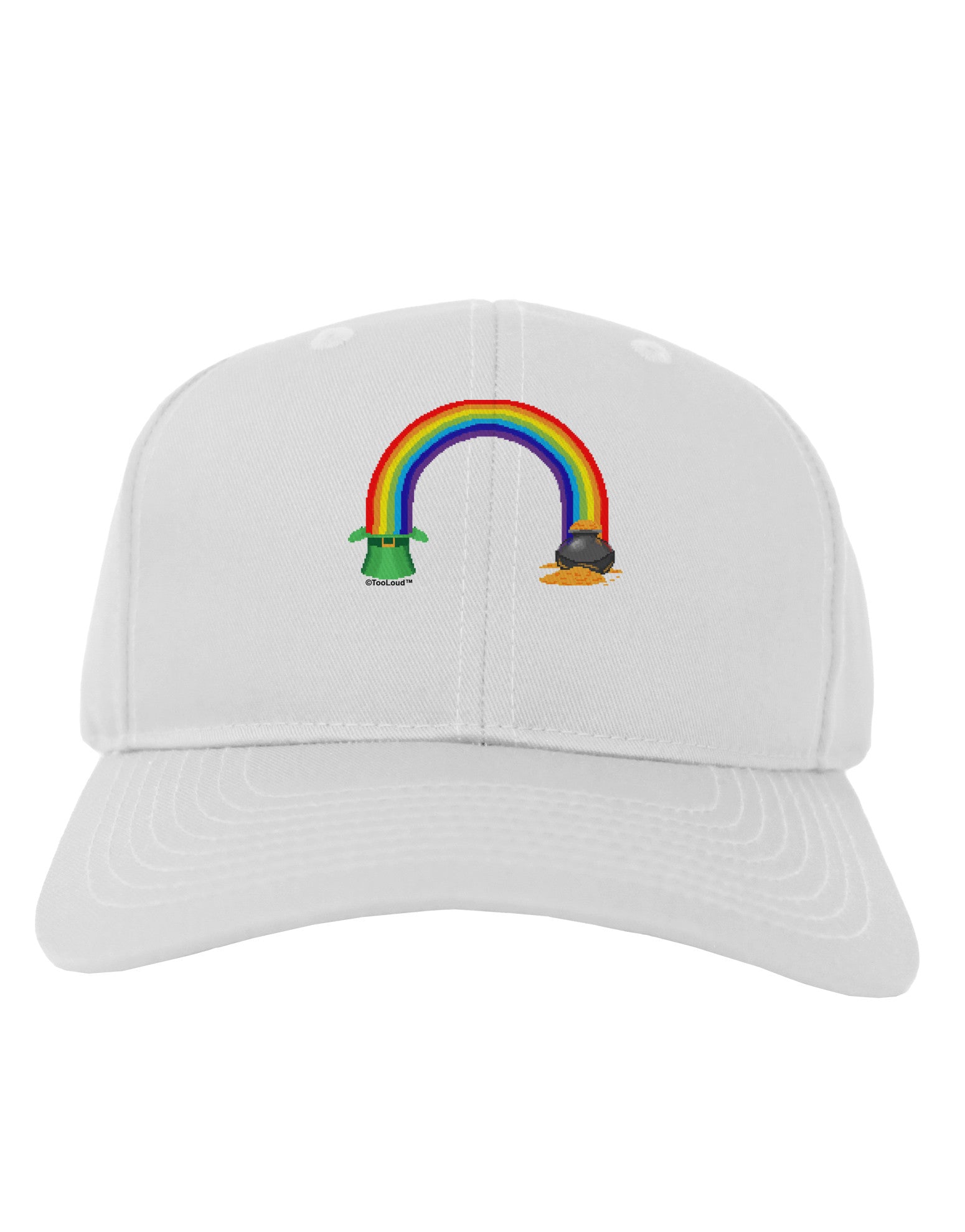 Pixel Pot of Gold Adult Baseball Cap Hat-Baseball Cap-TooLoud-White-One Size-Davson Sales