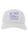 My First Mother's Day - Baby Feet - Pink Adult Baseball Cap Hat by TooLoud-Baseball Cap-TooLoud-White-One Size-Davson Sales