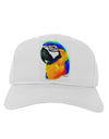 Brightly Colored Parrot Watercolor Adult Baseball Cap Hat-Baseball Cap-TooLoud-White-One Size-Davson Sales