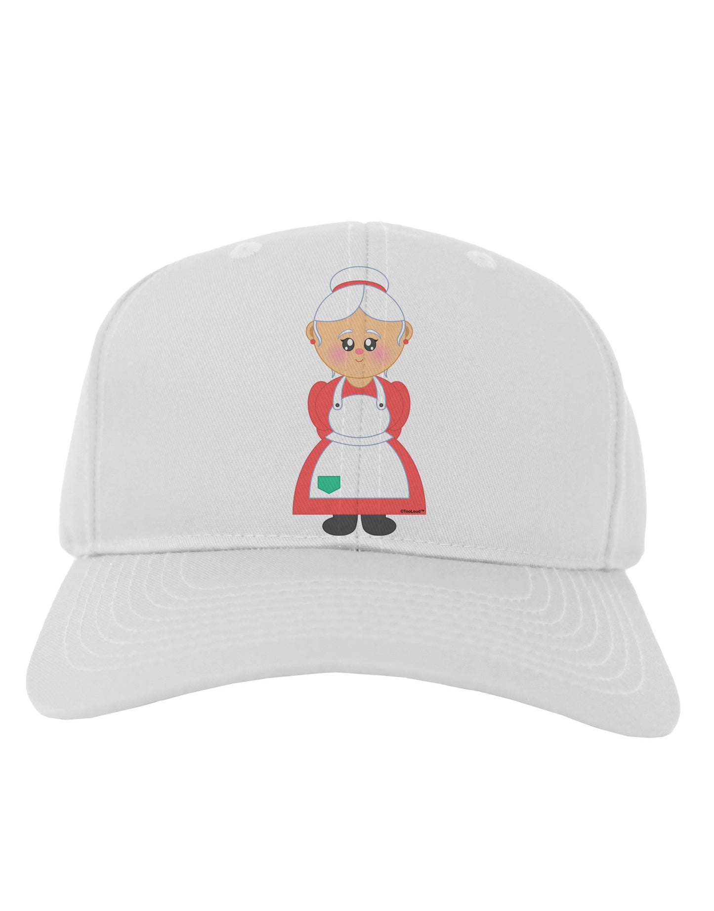 Cute Mrs Santa Claus Christmas Adult Baseball Cap Hat-Baseball Cap-TooLoud-White-One Size-Davson Sales