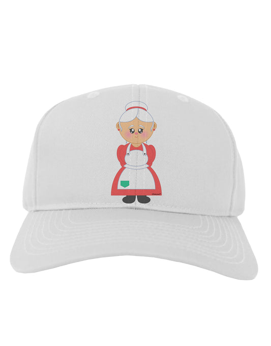 Cute Mrs Santa Claus Christmas Adult Baseball Cap Hat-Baseball Cap-TooLoud-White-One Size-Davson Sales