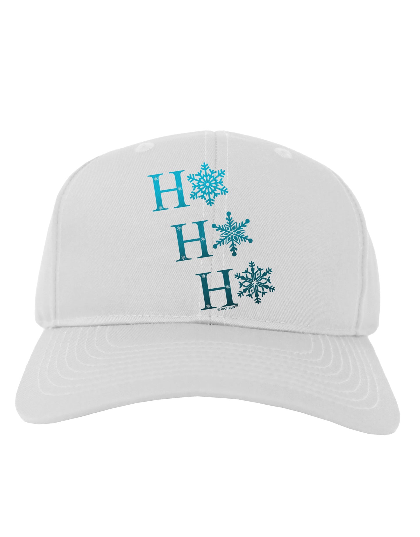 Ho Ho Ho Snowflakes Adult Baseball Cap Hat-Baseball Cap-TooLoud-White-One Size-Davson Sales