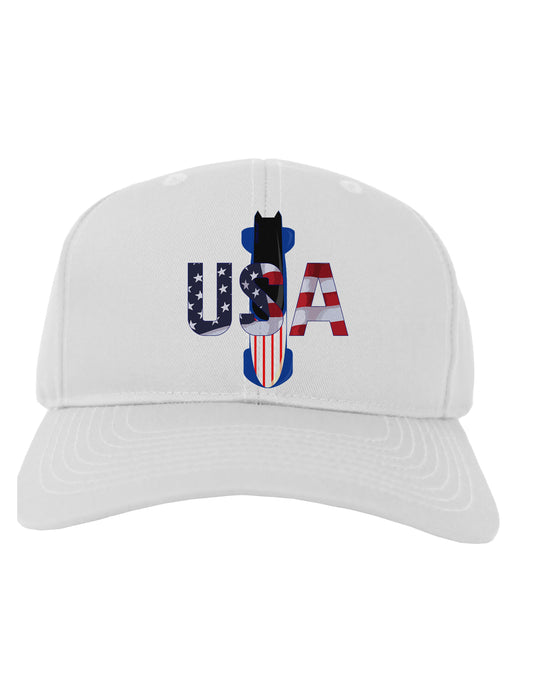 USA Bobsled Adult Baseball Cap Hat by TooLoud-Baseball Cap-TooLoud-White-One Size-Davson Sales