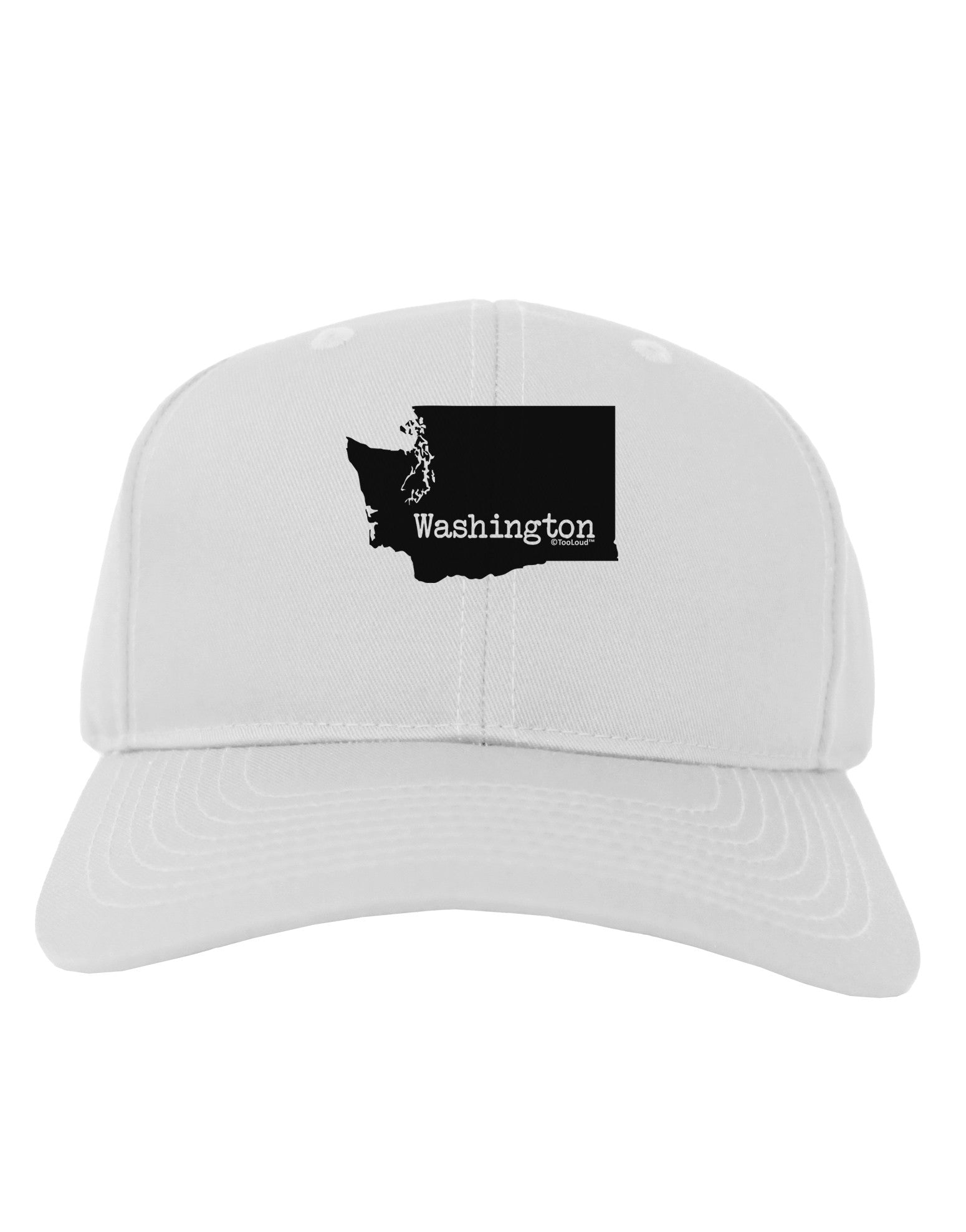 Washington - United States Shape Adult Baseball Cap Hat-Baseball Cap-TooLoud-White-One Size-Davson Sales