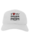 I Heart My Gamer Mom Adult Baseball Cap Hat by TooLoud-Baseball Cap-TooLoud-White-One Size-Davson Sales