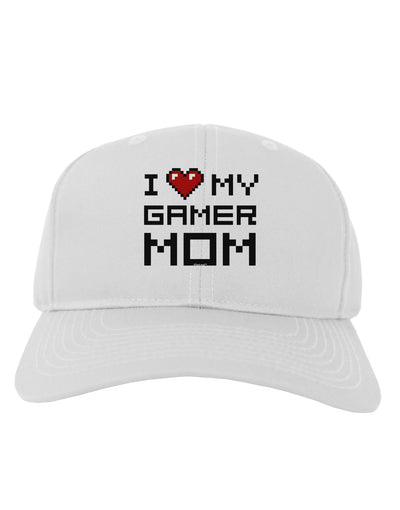 I Heart My Gamer Mom Adult Baseball Cap Hat by TooLoud-Baseball Cap-TooLoud-White-One Size-Davson Sales