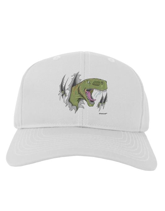 Green Dinosaur Breaking Free Adult Baseball Cap Hat by TooLoud-Baseball Cap-TooLoud-White-One Size-Davson Sales