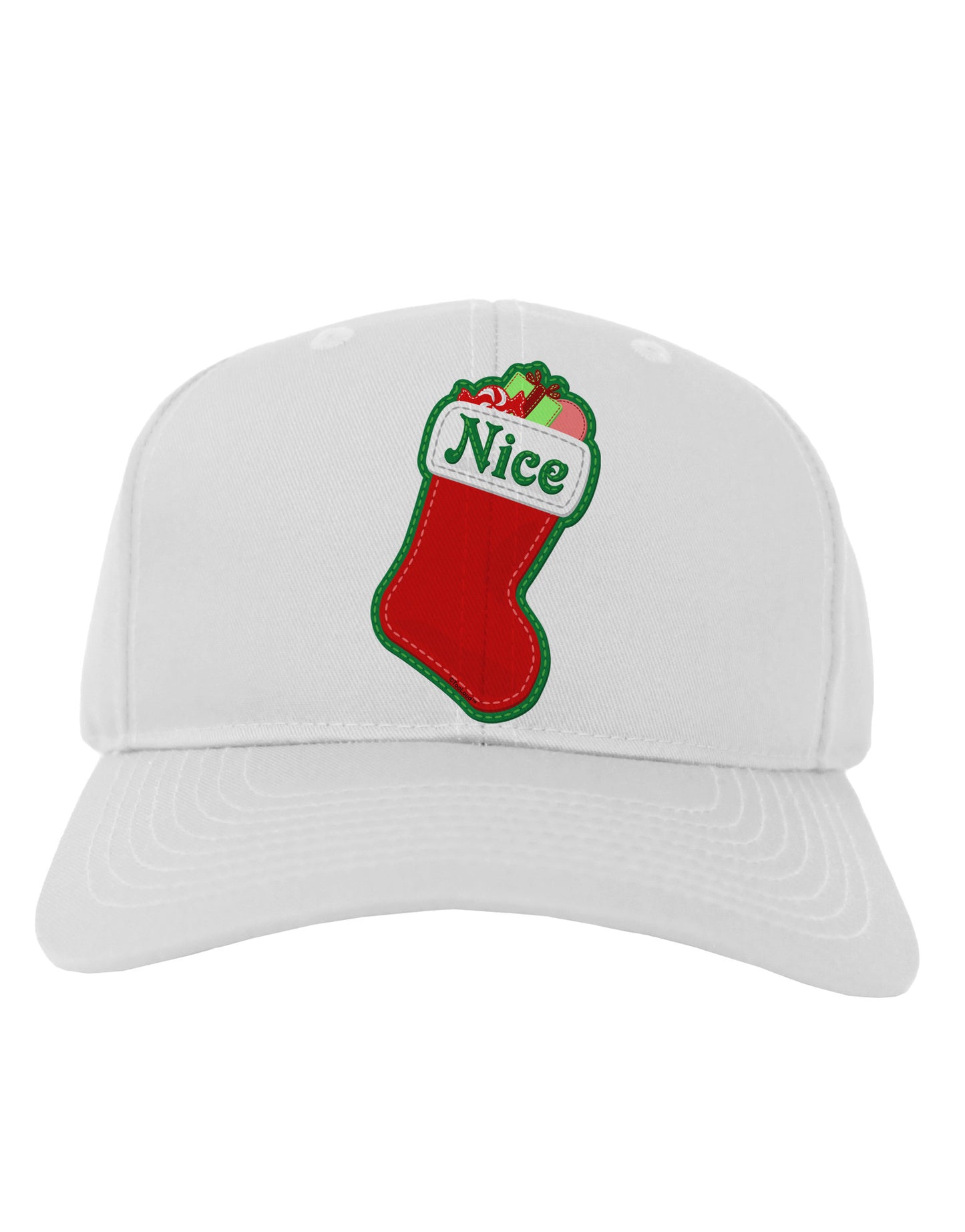 Nice Stocking Cute Christmas Adult Baseball Cap Hat-Baseball Cap-TooLoud-White-One Size-Davson Sales
