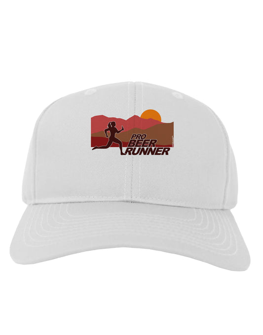 Pro Beer Runner Woman Adult Baseball Cap Hat-Baseball Cap-TooLoud-White-One Size-Davson Sales