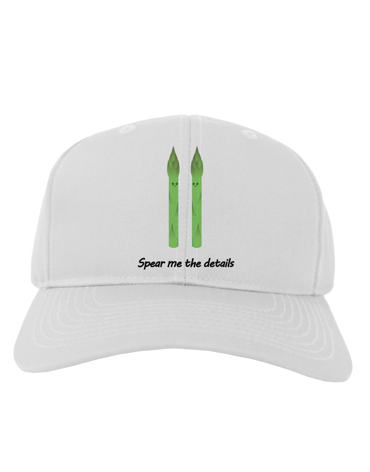 Asparagus - Spear Me the Details Adult Baseball Cap Hat-Baseball Cap-TooLoud-White-One Size-Davson Sales