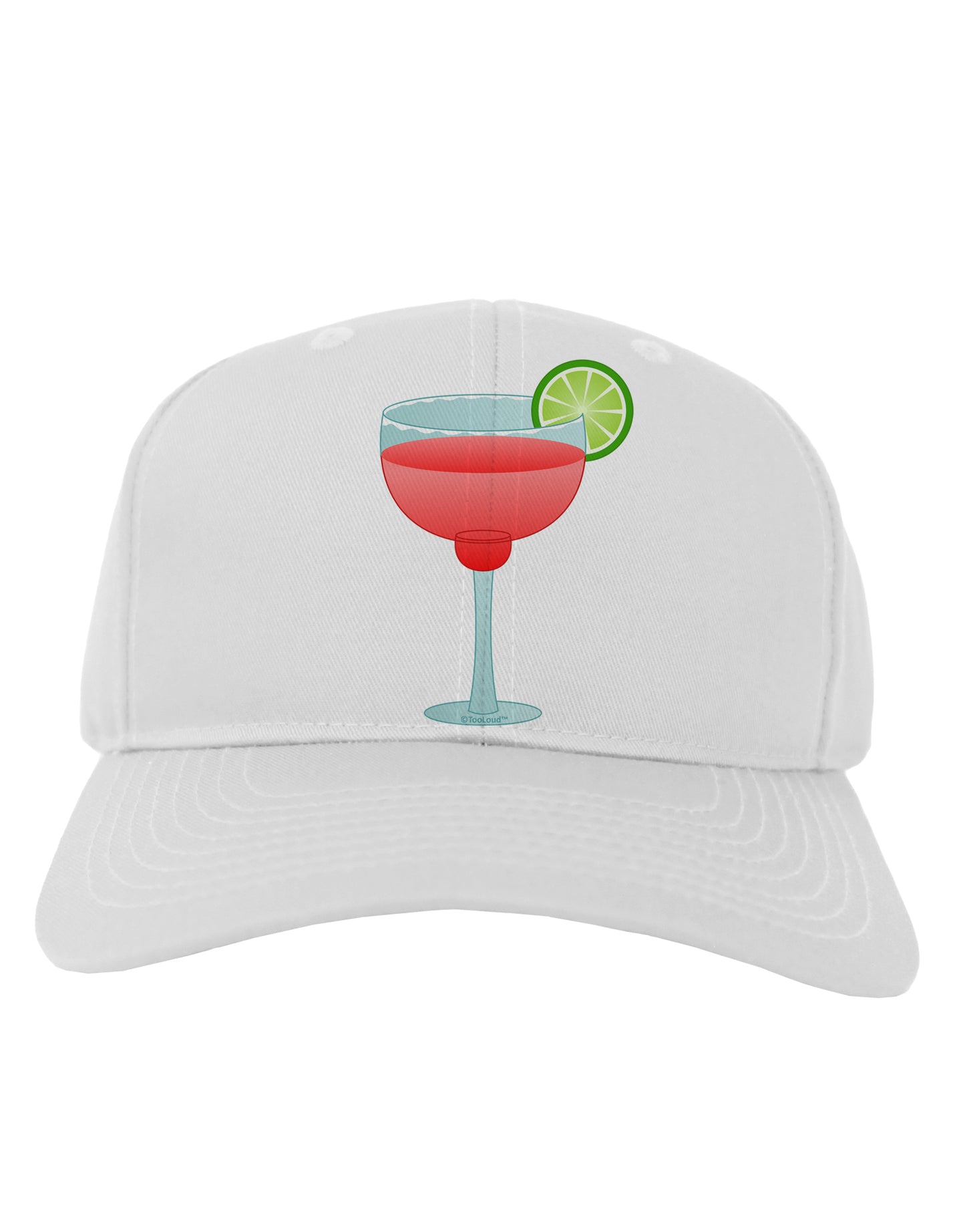 Red Margarita with Lime - Cinco de Mayo Adult Baseball Cap Hat by TooLoud-Baseball Cap-TooLoud-White-One Size-Davson Sales