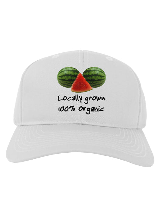 Locally Grown Organic Melons Adult Baseball Cap Hat-Baseball Cap-TooLoud-White-One Size-Davson Sales