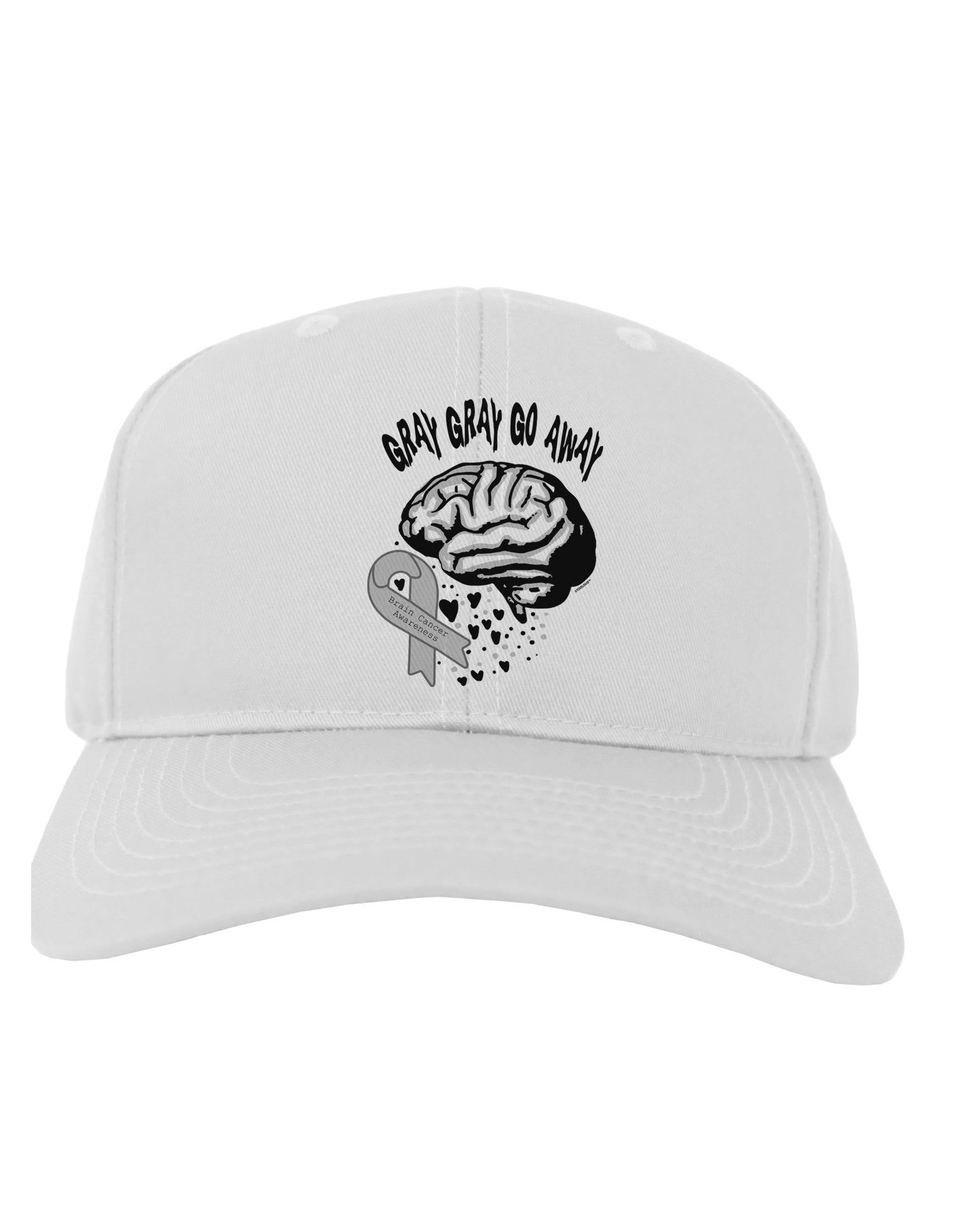 TooLoud Gray Gray Go Away Adult Baseball Cap Hat-Baseball Cap-TooLoud-White-One-Size-Fits-Most-Davson Sales