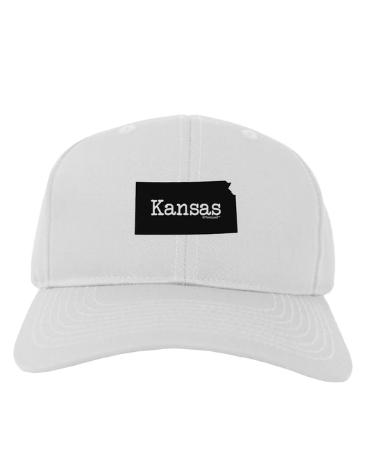 Kansas - United States Shape Adult Baseball Cap Hat by TooLoud-Baseball Cap-TooLoud-White-One Size-Davson Sales