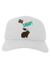 TooLoud Oh Snap Chocolate Easter Bunny Adult Baseball Cap Hat-Baseball Cap-TooLoud-White-One Size-Davson Sales
