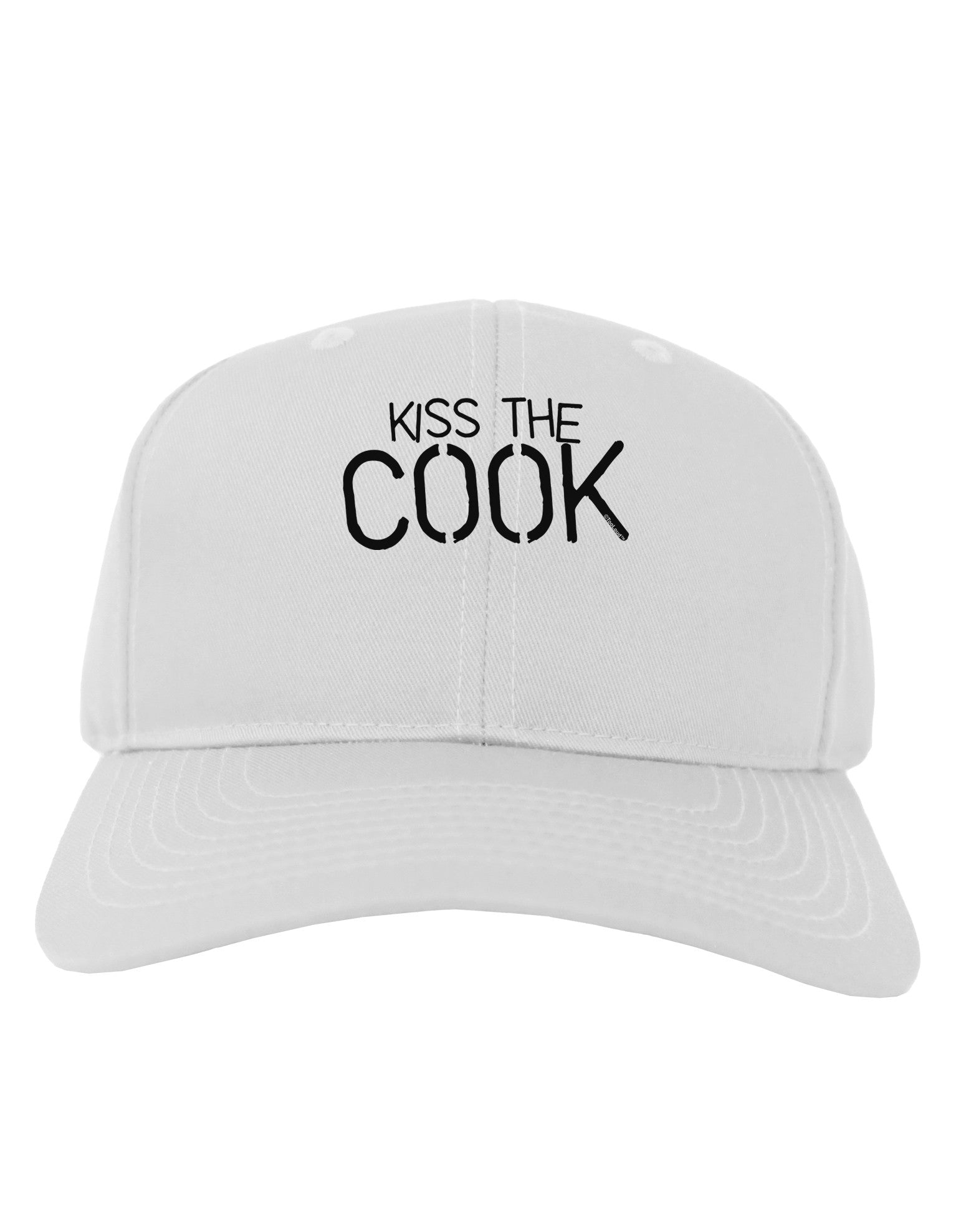 Kiss the Cook Grill Master - Text Adult Baseball Cap Hat-Baseball Cap-TooLoud-White-One Size-Davson Sales