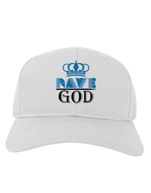 Rave God Adult Baseball Cap Hat-Baseball Cap-TooLoud-White-One Size-Davson Sales