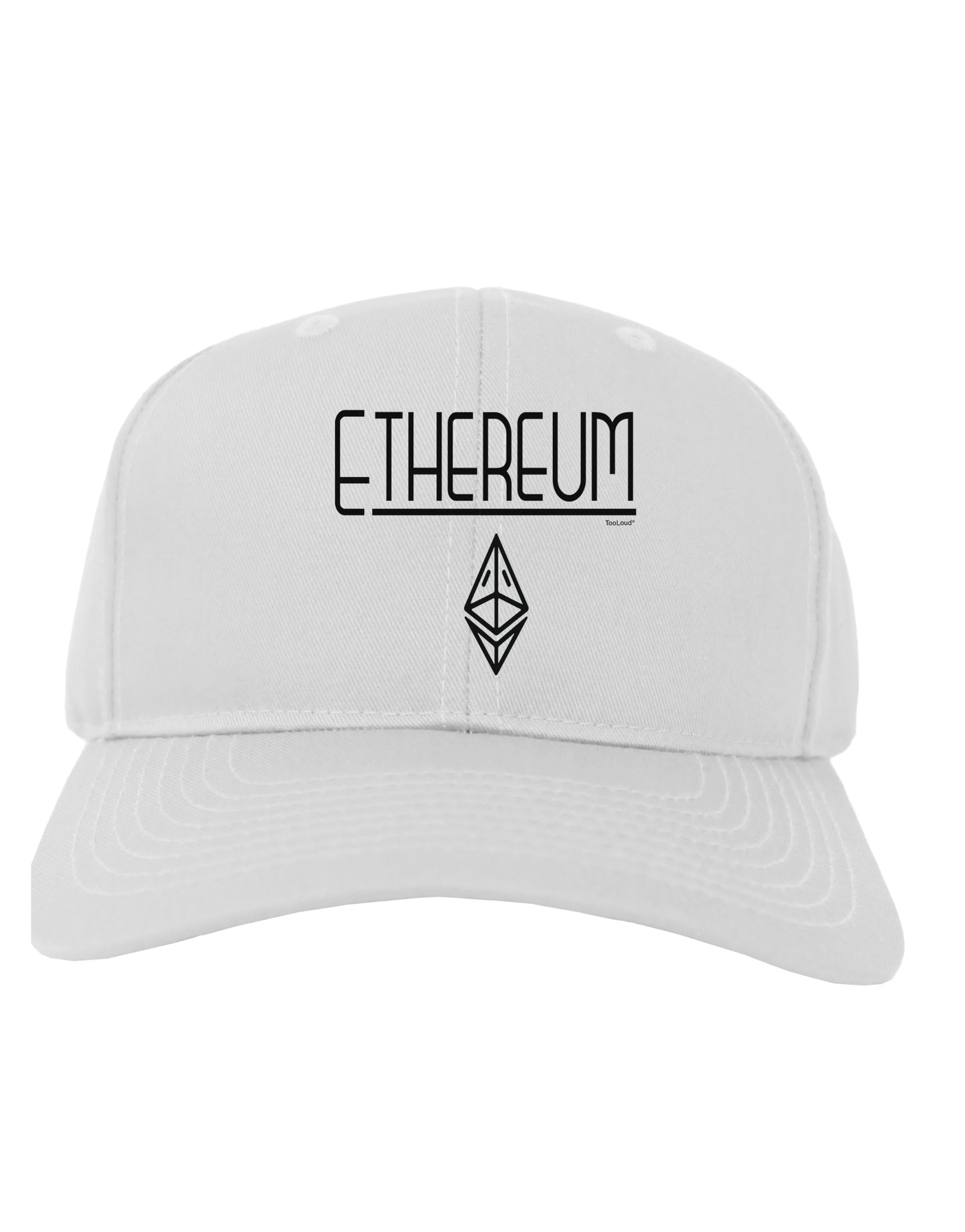 Ethereum with logo Adult Baseball Cap Hat-Baseball Cap-TooLoud-White-One-Size-Fits-Most-Davson Sales