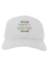 Happy Easter Eggs Adult Baseball Cap Hat-Baseball Cap-TooLoud-White-One Size-Davson Sales
