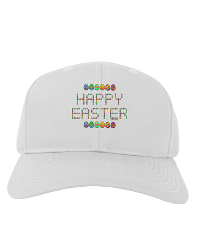 Happy Easter Eggs Adult Baseball Cap Hat-Baseball Cap-TooLoud-White-One Size-Davson Sales