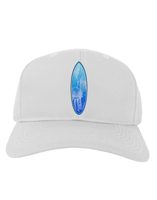 Jellyfish Surfboard Adult Baseball Cap Hat by TooLoud-Baseball Cap-TooLoud-White-One Size-Davson Sales