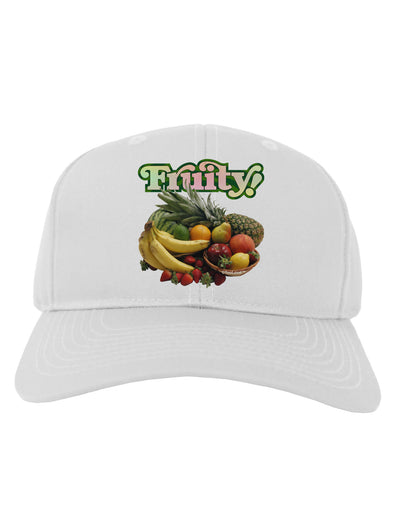 Fruity Fruit Basket Adult Baseball Cap Hat-Baseball Cap-TooLoud-White-One Size-Davson Sales