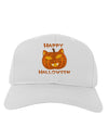 Cat-O-Lantern With Text Adult Baseball Cap Hat-Baseball Cap-TooLoud-White-One Size-Davson Sales