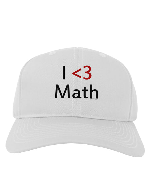 I Heart Math Adult Baseball Cap Hat by TooLoud-Baseball Cap-TooLoud-White-One Size-Davson Sales
