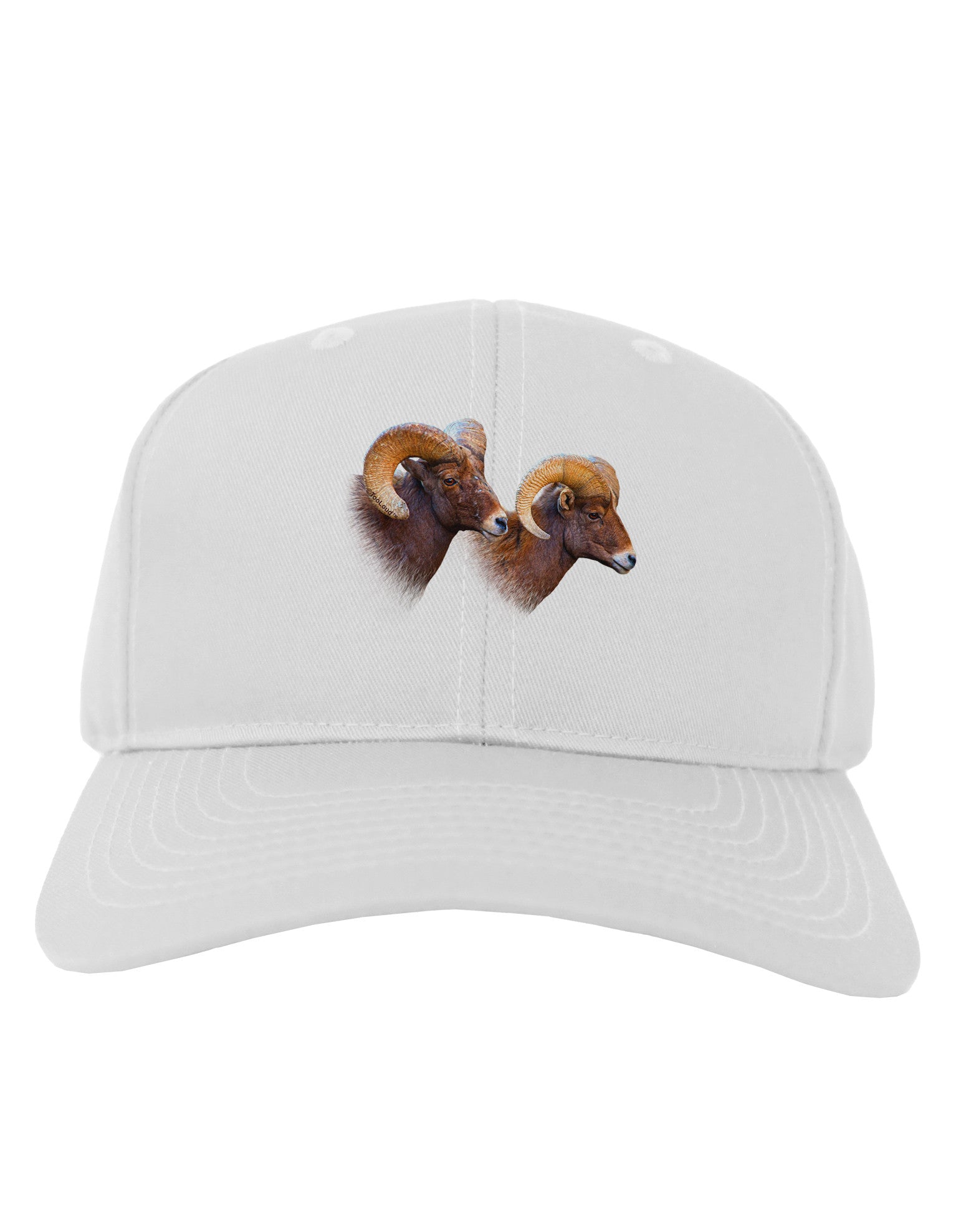 TooLoud Two Majestic Bighorn Rams Adult Baseball Cap Hat-Baseball Cap-TooLoud-White-One Size-Davson Sales